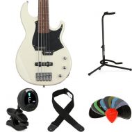 Yamaha BB235 Bass Guitar Essentials Bundle - Vintage White