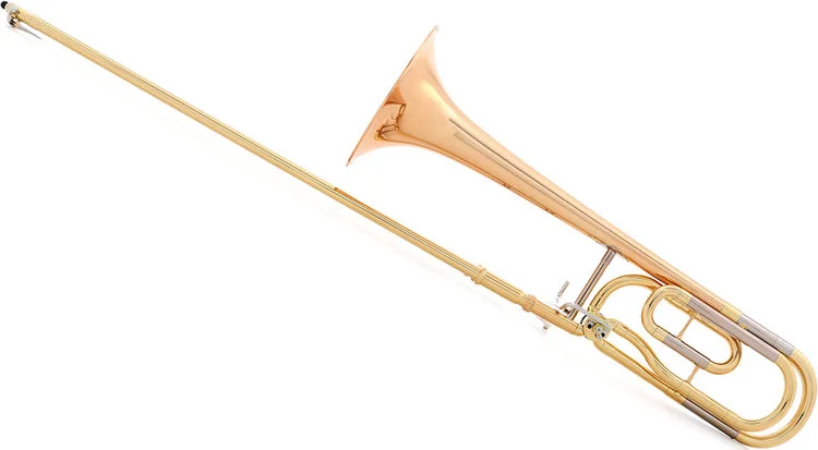 야마하 Yamaha YSL-448G Intermediate Trombone - F-Attachment - Clear Lacquer - Gold Brass Bell