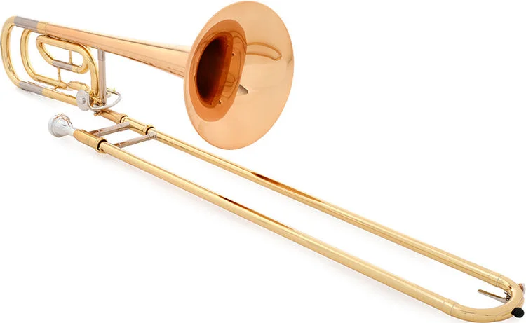 야마하 Yamaha YSL-448G Intermediate Trombone - F-Attachment - Clear Lacquer - Gold Brass Bell