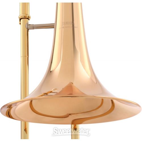 야마하 Yamaha YSL-448G Intermediate Trombone - F-Attachment - Clear Lacquer - Gold Brass Bell