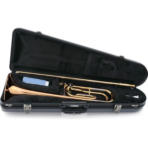 야마하 Yamaha YSL-448G Intermediate Trombone - F-Attachment - Clear Lacquer - Gold Brass Bell