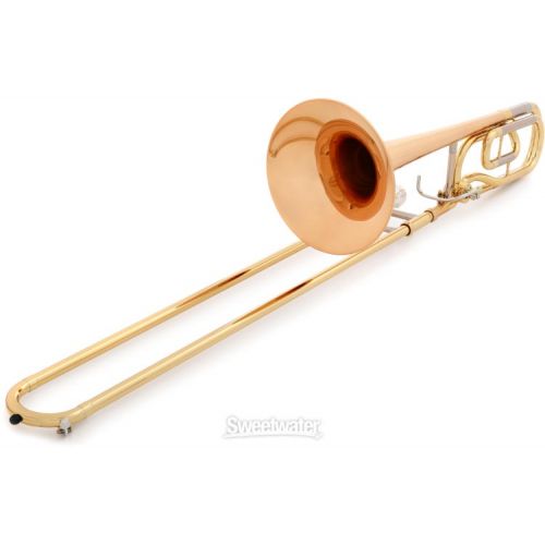 야마하 Yamaha YSL-448G Intermediate Trombone - F-Attachment - Clear Lacquer - Gold Brass Bell