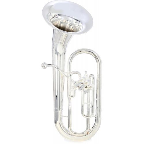 야마하 Yamaha YEP-211S Student Euphonium with Front-facing Bell and The Hug Stand - Silver-plated