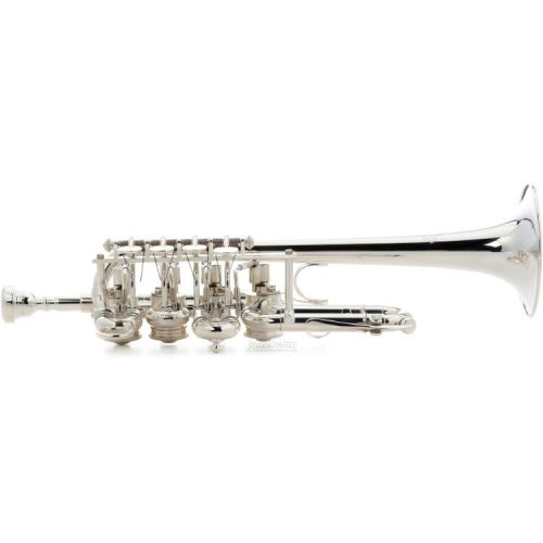 야마하 Yamaha YTR-988 Custom Series Bb/A Rotary Piccolo Trumpet - Silver-plated