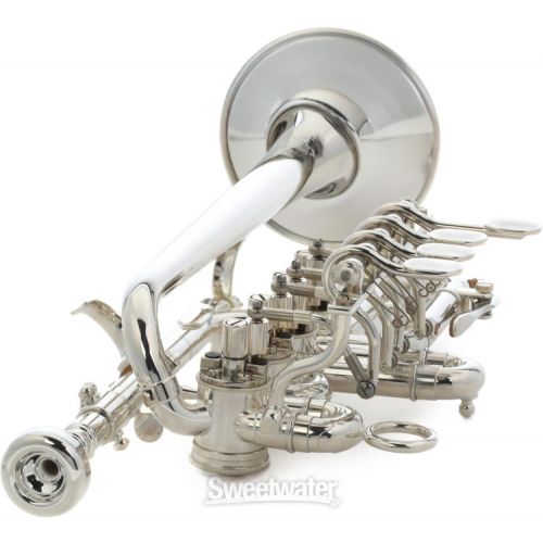 야마하 Yamaha YTR-988 Custom Series Bb/A Rotary Piccolo Trumpet - Silver-plated