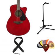 Yamaha FSX800C Concert Cutaway Essentials Bundle- Ruby Red