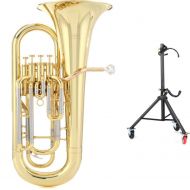 Yamaha YEP-321 4-valve Intermediate Euphonium and The Hug Stand - Clear Lacquer