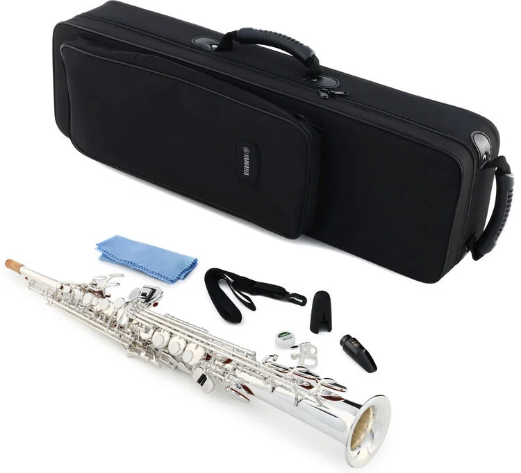야마하 Yamaha YSS-475 II Intermediate Soprano Saxophone - Silver-plated
