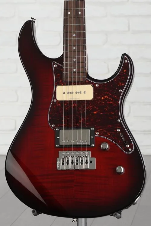 Yamaha PAC611VFM Pacifica Electric Guitar - Dark Red Burst