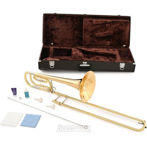 야마하 Yamaha YBL-421G Intermediate Bass Trombone - Clear Lacquer with Gold Brass Bell