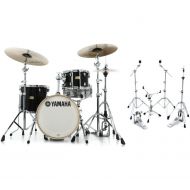 Yamaha SBP8F3 Stage Custom Bop 3-piece Shell Pack with HW-680W Hardware Pack - Raven Black