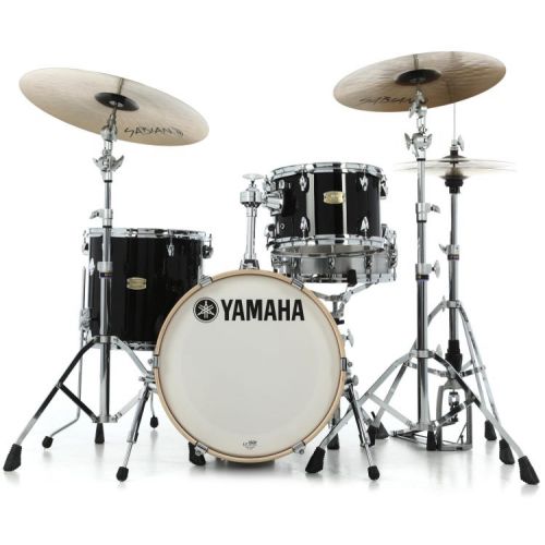 야마하 Yamaha SBP8F3 Stage Custom Bop 3-piece Shell Pack with HW-680W Hardware Pack - Raven Black