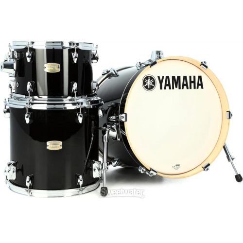 야마하 Yamaha SBP8F3 Stage Custom Bop 3-piece Shell Pack with HW-680W Hardware Pack - Raven Black