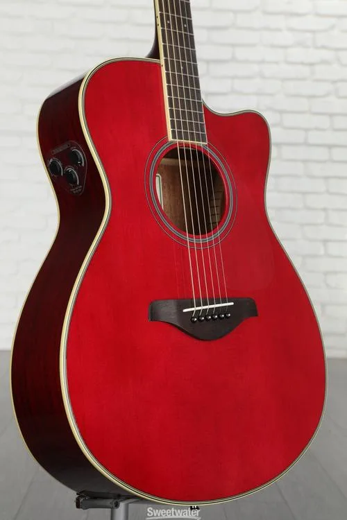 Yamaha Yamaha FSC-TA TransAcoustic Concert Cutaway - Ruby Red