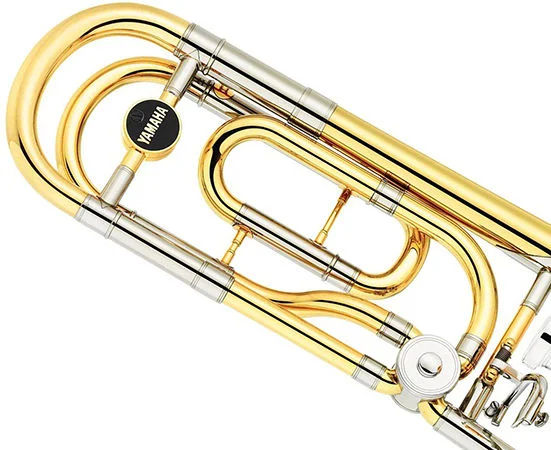 야마하 Yamaha YSL-882 Xeno Professional F-attachment Trombone - Clear Lacquer with Yellow