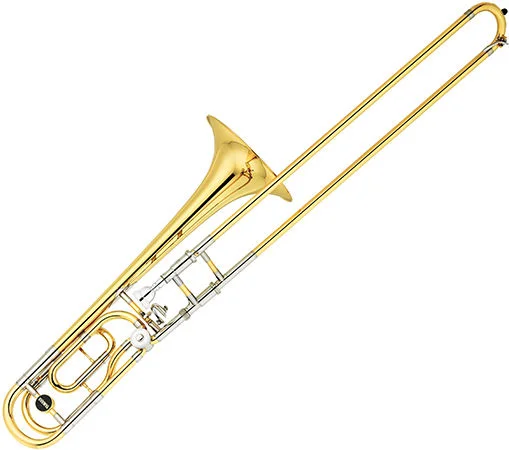 야마하 Yamaha YSL-882 Xeno Professional F-attachment Trombone - Clear Lacquer with Yellow