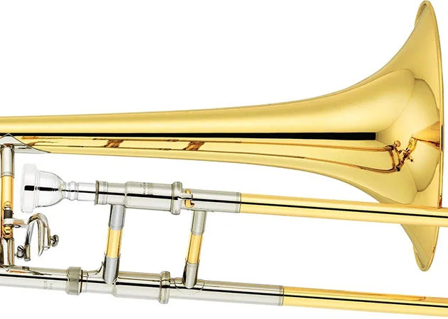 야마하 Yamaha YSL-882 Xeno Professional F-attachment Trombone - Clear Lacquer with Yellow