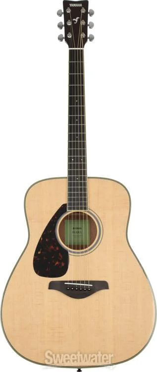 야마하 Yamaha FG820 Dreadnought Left-handed Acoustic Guitar - Natural