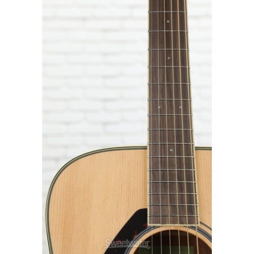 야마하 Yamaha FG820 Dreadnought Left-handed Acoustic Guitar - Natural