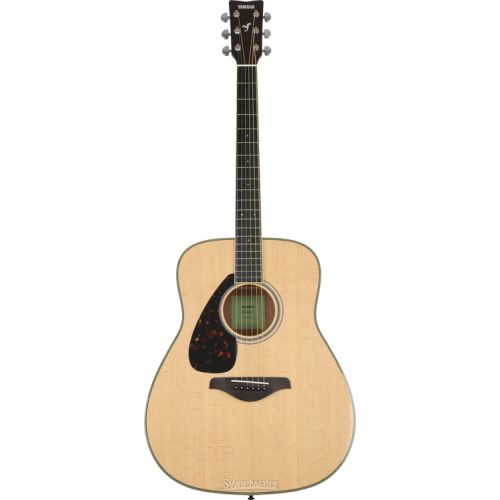 야마하 Yamaha FG820 Dreadnought Left-handed Acoustic Guitar - Natural