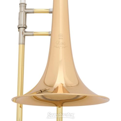 야마하 Yamaha YSL-882GOR Xeno Professional F-attachment Trombone - Clear Lacquer with Gold Brass Bell