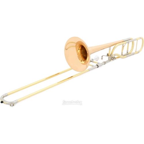 야마하 Yamaha YSL-882GOR Xeno Professional F-attachment Trombone - Clear Lacquer with Gold Brass Bell