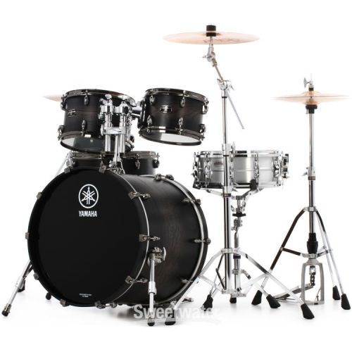 야마하 Yamaha Live Custom Hybrid Oak 4-piece Shell Pack - Charcoal Sunburst