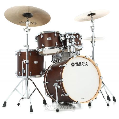 야마하 Yamaha TMP0F4 Tour Custom 4-piece Shell Pack - Chocolate Satin