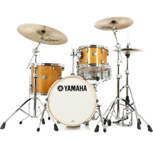 야마하 Yamaha SBP8F3 Stage Custom Bop 3-piece Shell Pack with HW-680W Hardware Pack - Natural Wood