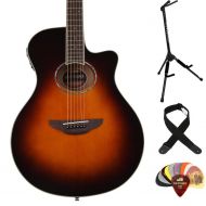 Yamaha APX600 Thin-line Cutaway Essentials Bundle - Old Violin Sunburst