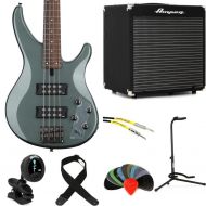 Yamaha TRBX304 Bass Guitar and Ampeg RB-108 Amp Bundle - Mist Green