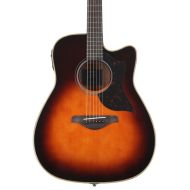 Yamaha A1M Dreadnought Cutaway Acoustic-electric Guitar - Tobacco Brown Sunburst