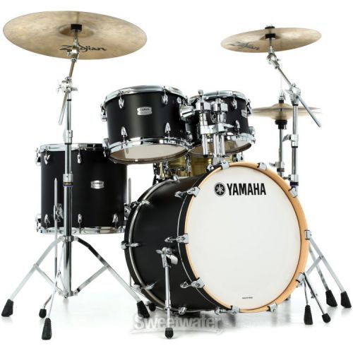 야마하 Yamaha TMP0F4 Tour Custom 4-piece Shell Pack - Licorice Satin