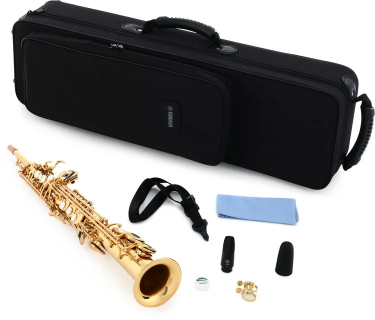 야마하 Yamaha YSS-475II Intermediate Soprano Saxophone - Gold Lacquer