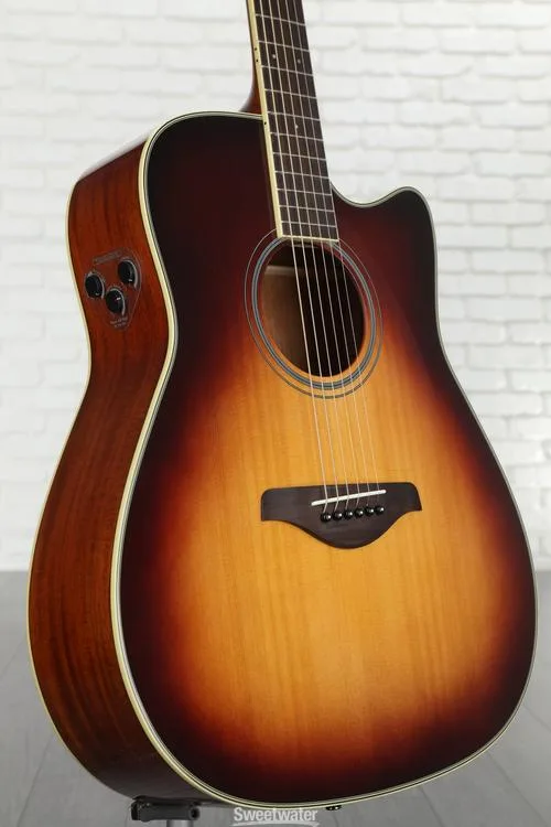 Yamaha FGC-TA TransAcoustic Dreadnought Guitar - Brown Sunburst