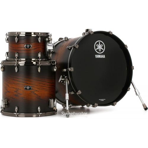 야마하 Yamaha Live Custom Hybrid Oak 3-piece Shell Pack - Earth Sunburst