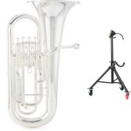 Yamaha YEP-321S 4-valve Intermediate Euphonium and The Hug Stand - Silver-plated