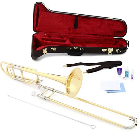 야마하 Yamaha YSL-882OR Xeno Professional F-Attachment Trombone - Clear Lacquer with Yellow Brass Bell