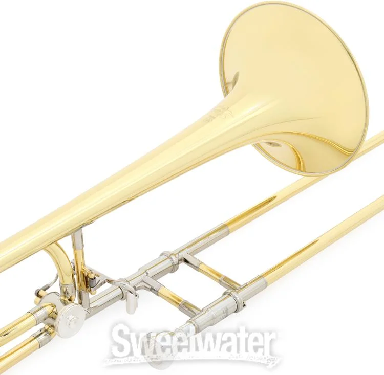 야마하 Yamaha YSL-882O Xeno Professional F-attachment Trombone - Clear Lacquer with Yellow Brass Bell