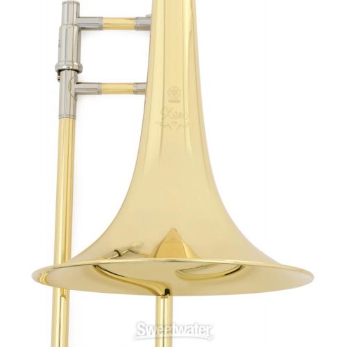 야마하 Yamaha YSL-882O Xeno Professional F-attachment Trombone - Clear Lacquer with Yellow Brass Bell