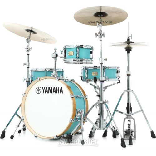 야마하 Yamaha SBP0F4H Stage Custom Hip 4-piece Shell Pack - Matte Surf Green