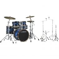 Yamaha SBP0F50 Stage Custom Birch 5-piece Shell Pack with HW-780 Hardware Pack - Deep Blue Sunburst