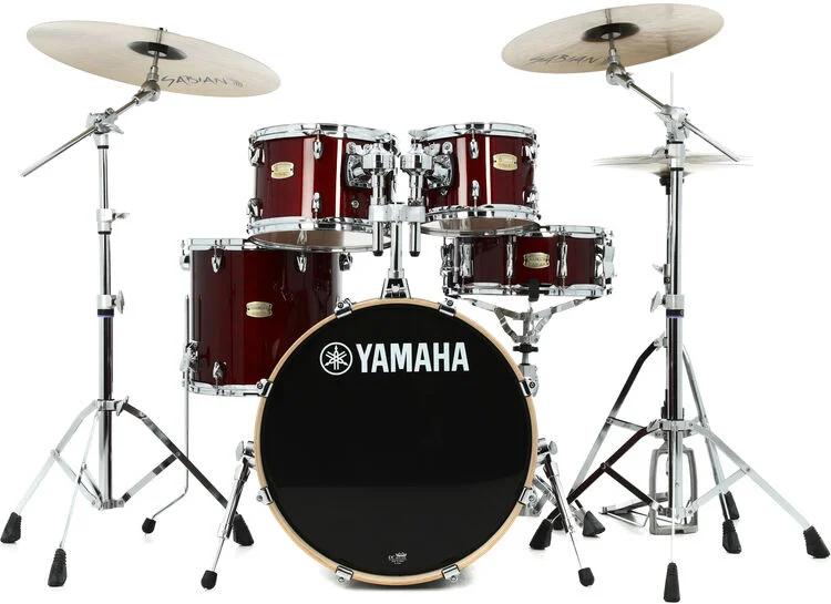 야마하 Yamaha SBP0F50 Stage Custom Birch 5-piece Shell Pack - Cranberry Red