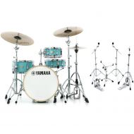 Yamaha SBP0F4H Stage Custom Hip 4-piece Shell Pack with HW-680 Hardware Pack - Matte Surf Green