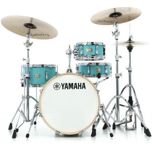 야마하 Yamaha SBP0F4H Stage Custom Hip 4-piece Shell Pack with HW-680 Hardware Pack - Matte Surf Green