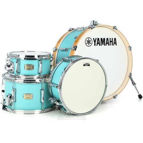 야마하 Yamaha SBP0F4H Stage Custom Hip 4-piece Shell Pack with HW-680 Hardware Pack - Matte Surf Green