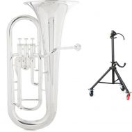 Yamaha YEP-201 3-Valve Student Euphonium and The Hug Stand - Silver-plated