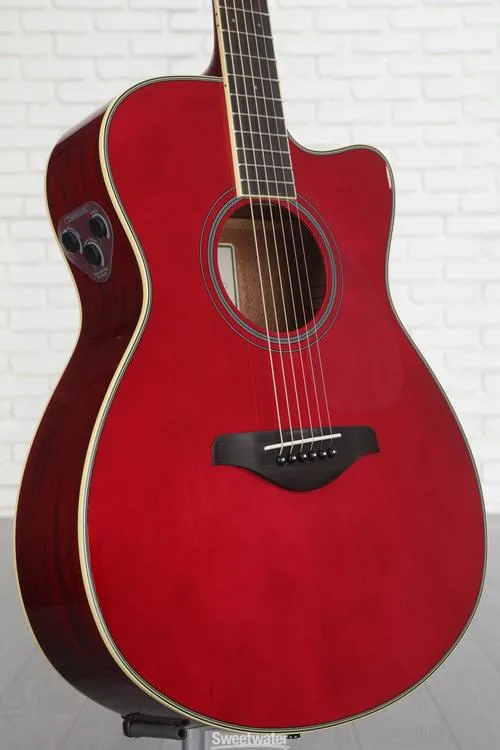 Yamaha Yamaha FSC-TA TransAcoustic Concert Cutaway - Ruby Red Used