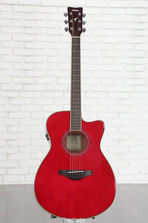 야마하 Yamaha Yamaha FSC-TA TransAcoustic Concert Cutaway - Ruby Red Used