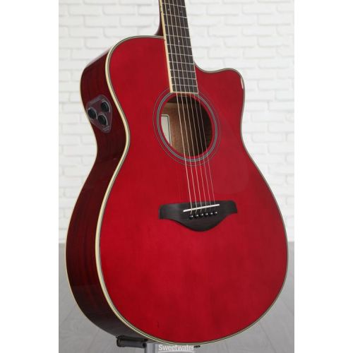 야마하 Yamaha Yamaha FSC-TA TransAcoustic Concert Cutaway - Ruby Red Used